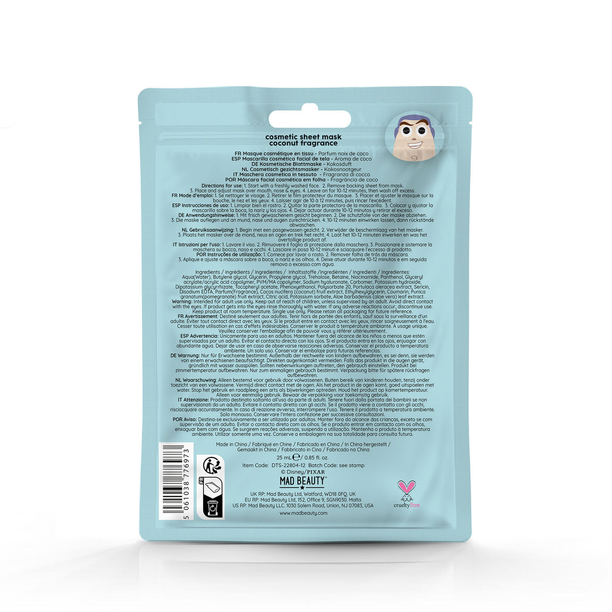Toy Story Sheet Mask - Buzz