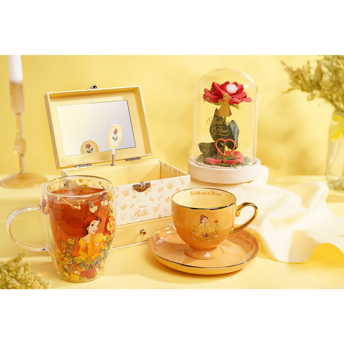 Disney Pastel Princess Musical Jewellery Box - Belle
