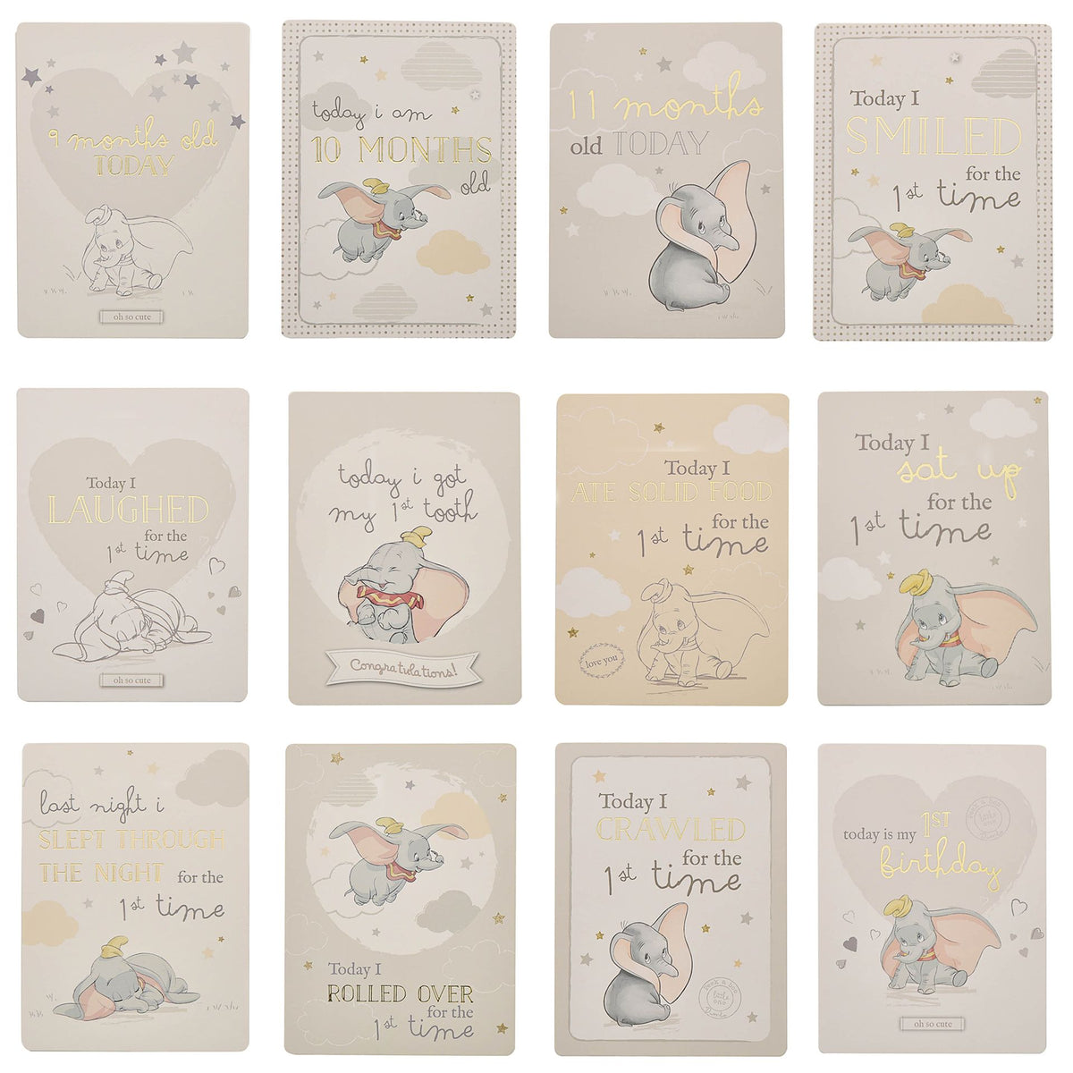 Disney Magical Beginnings Milestone Card Set - Dumbo