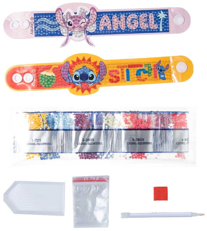 Craft Buddy - Stitch & Angel Crystal Art Friendship Bracelet